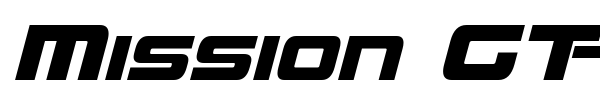 Mission GT-R font preview